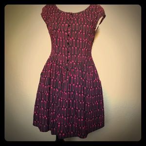 Divided Bill & Red Safety Pin Dress 8